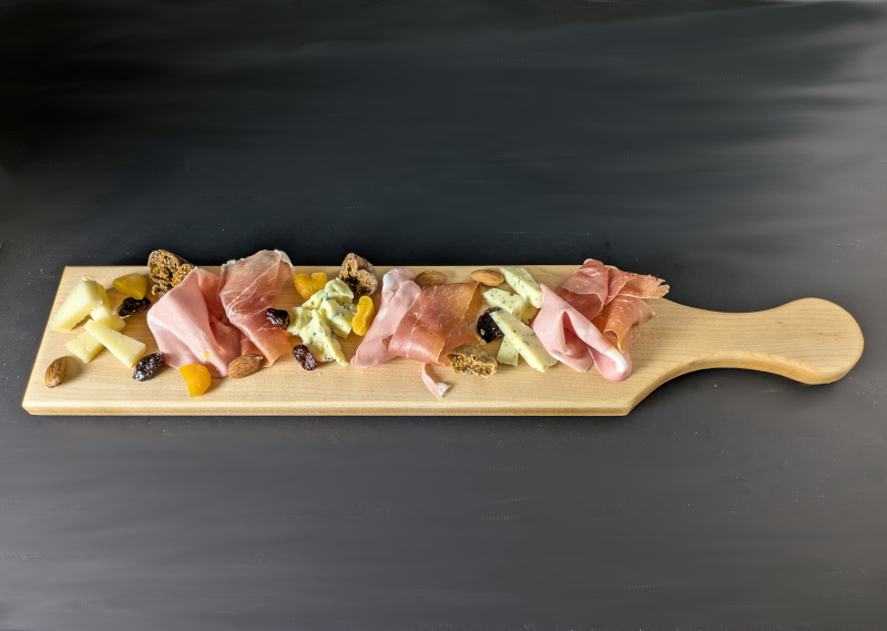 Maple charcuterie board with handle